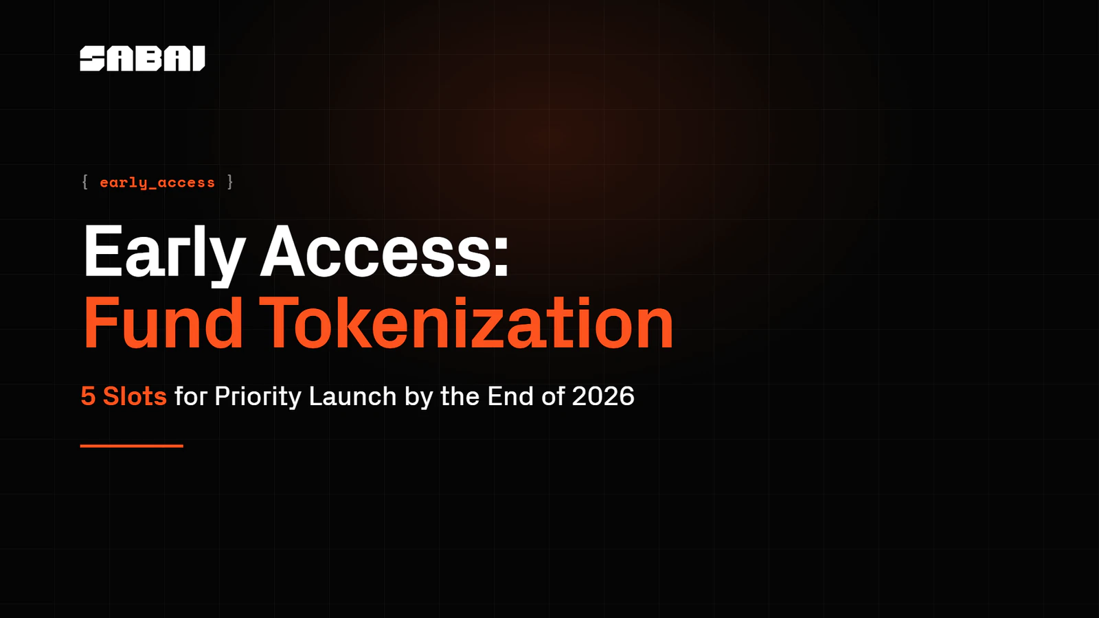 Sabai Protocol Opens Early Access to Fund Tokenization