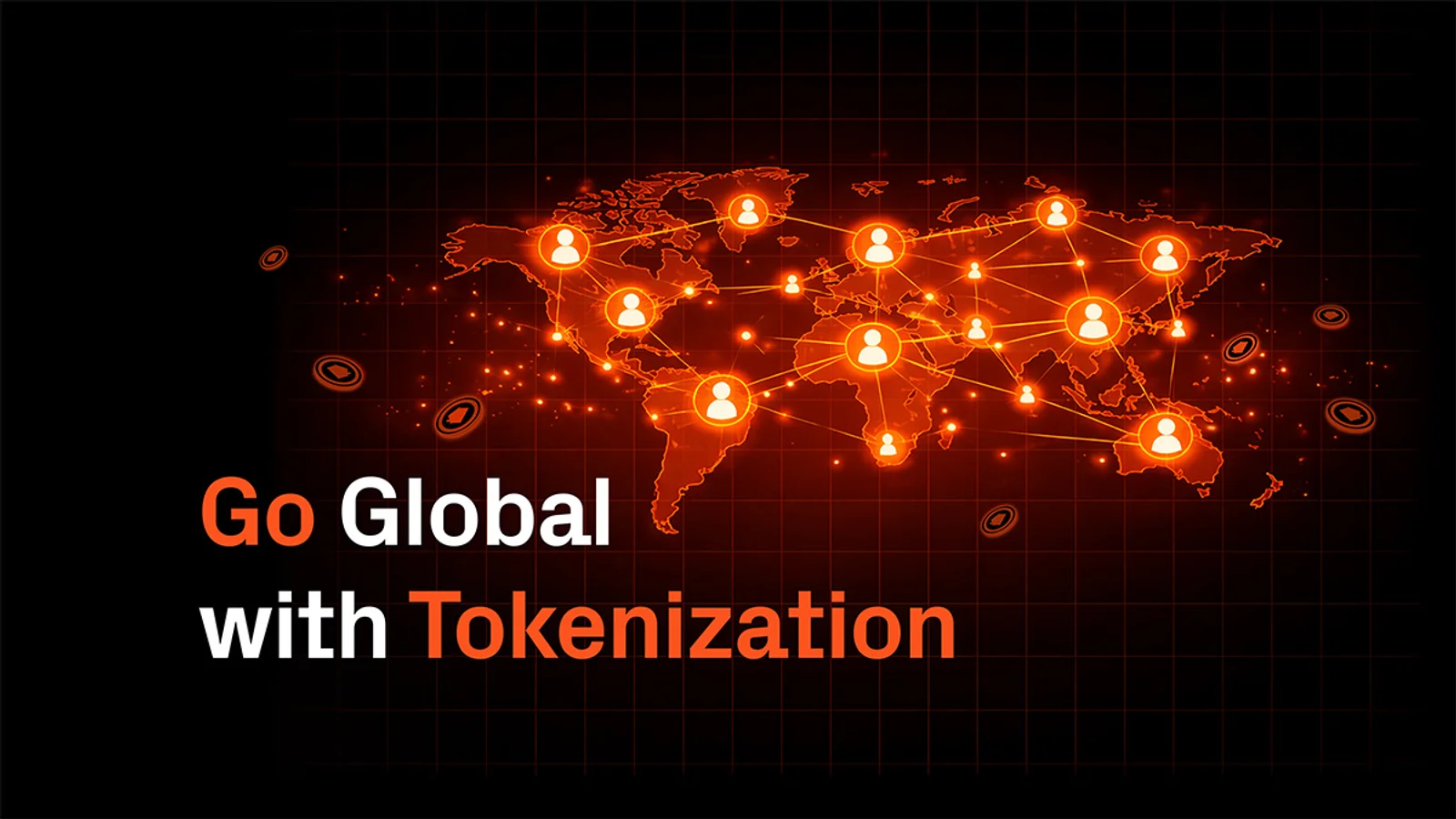 Sabai Protocol visual with a glowing world map showing how tokenization can help businesses reach buyers globally.